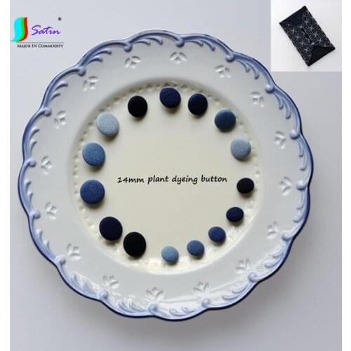 Home Diy Sashiko Bag Cup Pad Material Blue Series Doll Clothes Sew Round Mini Small 10mm Plant Dyeing Button A0596L