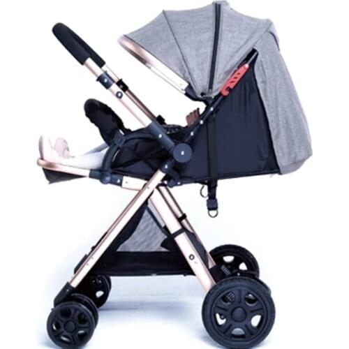 Elegant baby stroller lightweight folding two-way four-wheel 0-3 year old baby stroller shock absorber