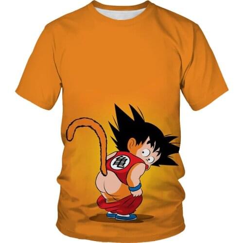 Summer Hot Sale Mens T-shirt Dragon Ball Anime 3DT Shirt Fashion Trend Graphic T-shirt Comfortable Round Neck Short Sleeve
