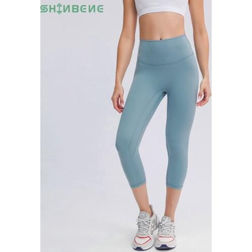 SHINBENE CLASSIC 3.0 Naked Feel Workout Gym Capri Pants Sport Tights Women No Camel Toe High Waisted Yoga Pants Cropped Legging