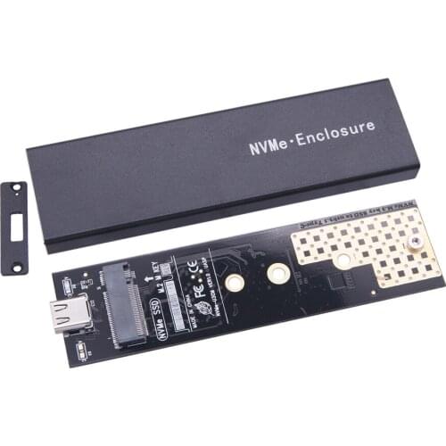 M.2 NVME Enclosure Aluminium TYPEC3.1 Mobile HDD Box Optibay HDD Case TYPE C3.1 RTL9210 M. 2 USB3.1 M.2 PCIE SSD U.2 PCI-E TYPEC