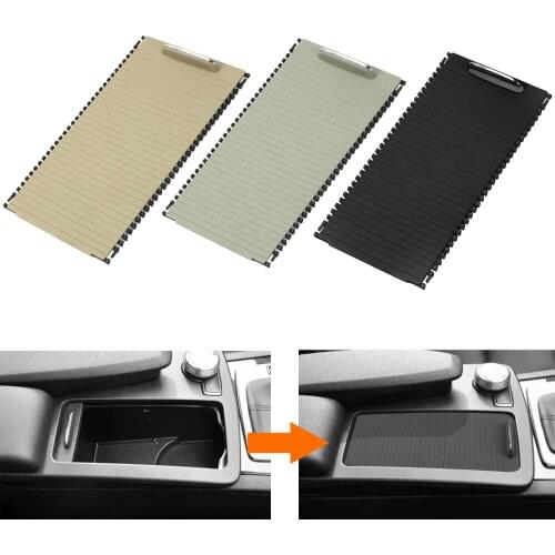 Centre Console Roller Blind Cover for Mercedes Benz C E Class W204 W212 Car Console Cover Car-Styling Cup Holder Plate