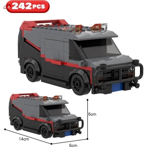 Modular A-Team GMC Vandura Van Classic Car Model Building Blocks Technical Car SWAT Team Truck City DIY Toys Gift for Childer