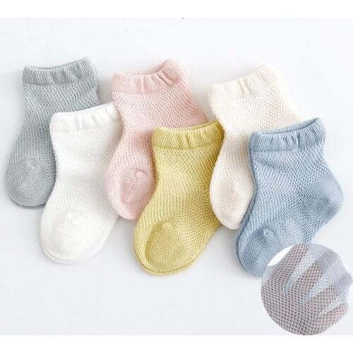 Infant Baby Socks Summer Mesh Thin Baby Socks for Girls Cotton Newborn Boy Toddler Socks Baby Clothes Accessories