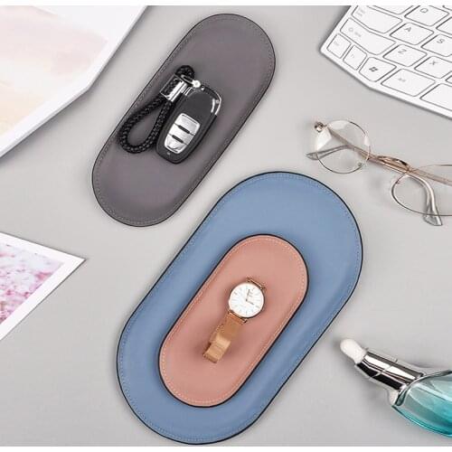 New Colorful Metal Storage Tray Gold Oval Dotted Cosmetic Small Items Jewelry Display Tray Mirror Storage Tray Home Storage