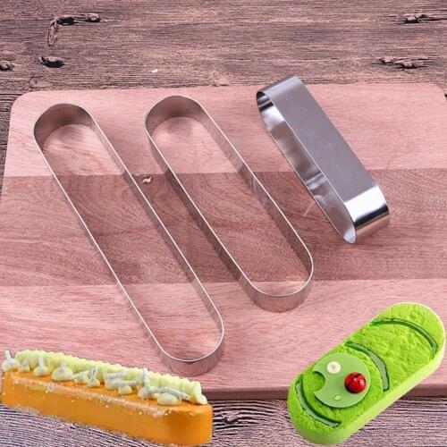 Oval Mousse Mould Rectangular Pastry Biscuit Cutter Kitchen Ring Cake Stick Mold Baking Not N7M7