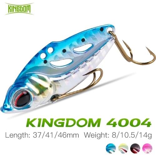 Kingdom Metal VIB Blade Lure 8/10.5/14g Sinking Vibration Laser Coating Crankbait Lead Fish Jerkbait For Bass Pike Perch Fishing