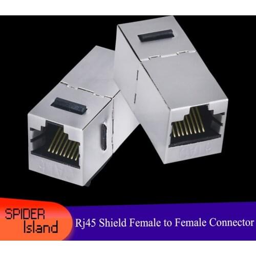 Ethernet Cable Socket rj45 Connector Cat6 Female Modular Keystone Shielded Adapter Dual Head Network Extension Connector