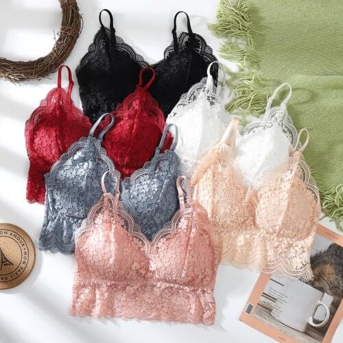 Plus Size Lace Push Up Bra For Women Tupe Top Sexy Female Underwear Padded Bralette Without Bones Woman Clothes