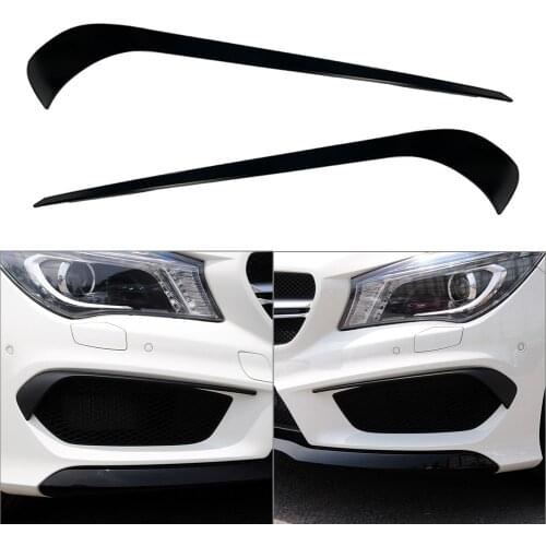 2Pcs Car Front Bumper Lip Splitter Spoiler For Mercedes Benz CLA-Class W117 C117 CLA45 AMG CLA180 CLA200 CLA250 2013 2014 2015