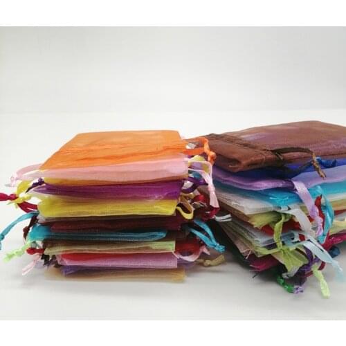 Large Gift Bags Drawstring Organza Gift Bag 25pcs Jewelry Pouch Storage Jewelry Packaging Earring Ring Bracelet Display Storage