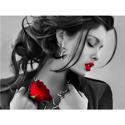 Rose beauty Full square/round DIY Diamond Painting Diamond Embroidery Cross Stitch Needlework Home Decorative Mosaic gift AS990