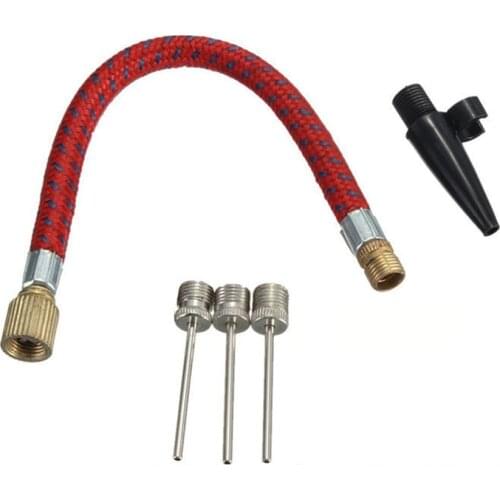 VODOOL 5Pcs/Set Air Pump Inflator Hose Inflating Nozzle Needles Connector Accessories For Car Motorcycle Bicycle Tire Tyre Ball