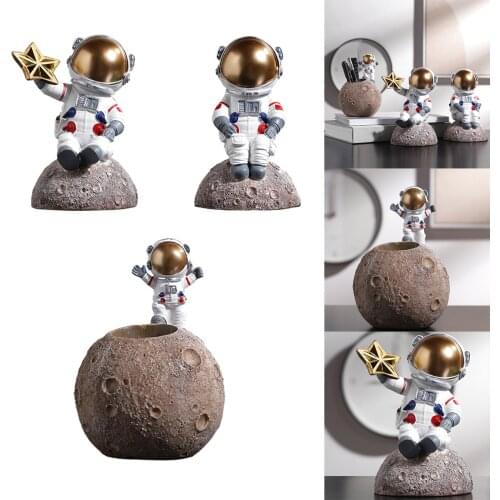 Astronaut Figurine Resin Moon Spaceman Ornament Car Interior Figure Decor