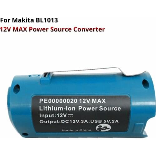 12V Max USB Lithium Battery Charger Convert Makita 12V BL1013 Power Source To Iphone Led Light Heating Jacket