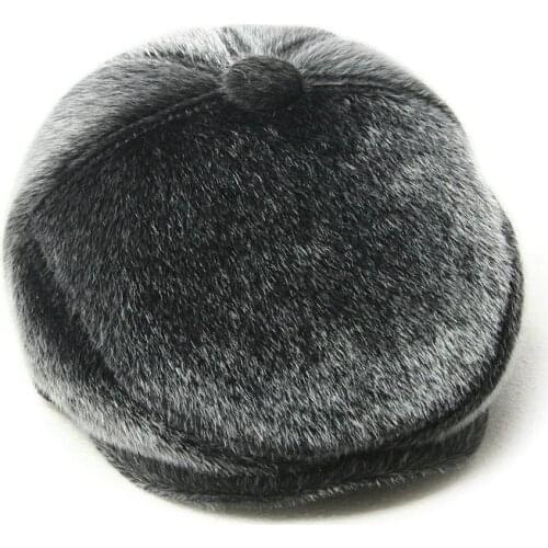 2020 The old man winter hat cap winter male father peaked cap thick wool hat old man cap
