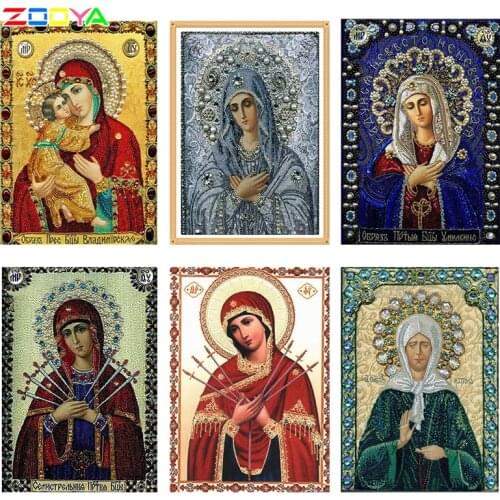 ZOOYA 5D Diy New Arrivals Crystal Icons Diamond Embroidery Religion Diamond Mosaic Diamond Painting Religious Home Decor 2Jm039
