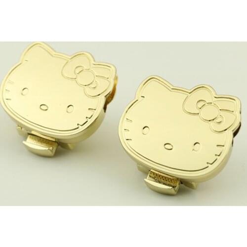 10pcs/lot Pale golden cat head lock Decorative animal lock Handbags and handbags accessories lock hardware accessories