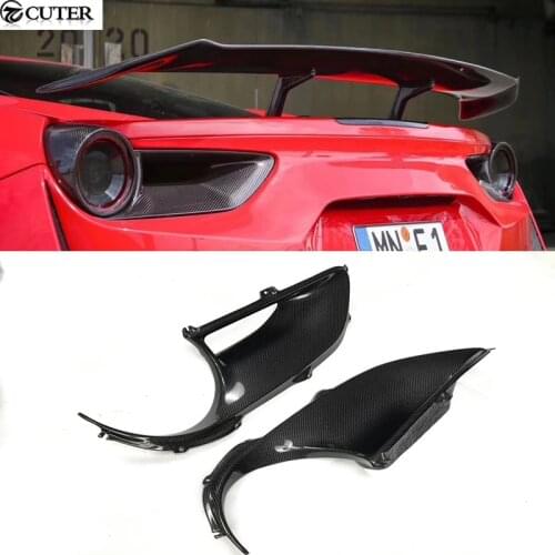 488 Dry Carbon Fiber taillights eyebrows For Ferrari 488 car body kit