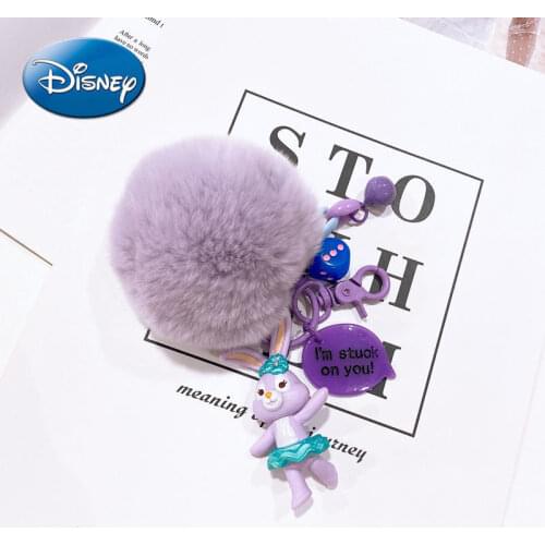 Disney Cartoon Girl Stellalou Doll Keychain Plush Car Key Chain Doll Student Pendant