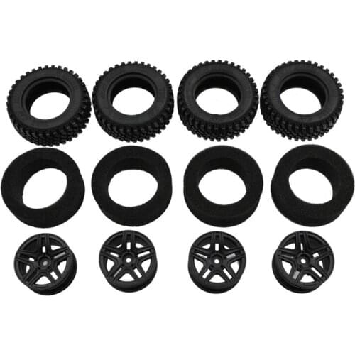 For MN86S MN86KS MN86 MN86K MN G500 4Pcs Metal Wheel Rim Tires Tyre with Sponge Foam 1/12 RC Car Upgrade Parts