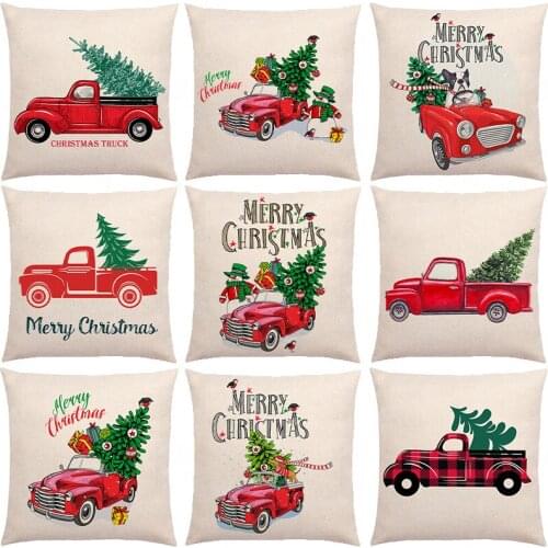 European and American Christmas Pillowcase Merry Christmas Special Pillow Cushion Cover Car Furniture Sofa Decoration