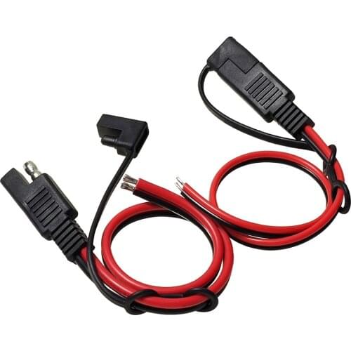 JKM 10PCS SAE Motorcycle Cable DIY Quick Disconnect 14AWG 18AWG Solar Panel Wire 2 Core 0.3M For Automotive,ATV,Power Inverter