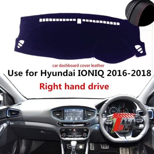 TAIJS Factory Classic Leather Car Dashboard Cover For Hyundai IONIQ 2016 2017 2018 Right hand drive