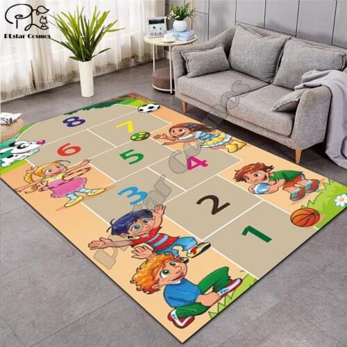 Crawling mat Fantasy fairy Cartoon Kids Play Mat Board Game mat map Large Carpet for Living Room Cartoon Planet Rugs Maze -4
