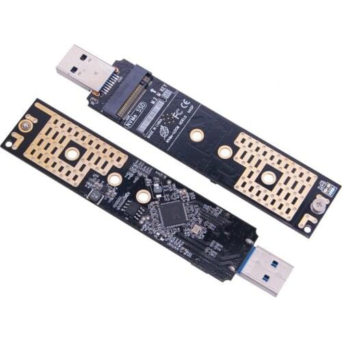 M.2 NVME to USB Adapter M-Key M.2 NGFF NVME to USB 3.1 Card Reader 10Gbps M.2 USB Adapter for Windows XP 7 8 10, MAC OS