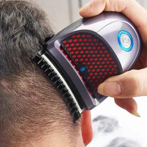 Men Bald Head Hair Clipper Shortcut Self-haircutting Tool Hair Clipper Cordless Rechargeable Shaver Shaving Machine with 9 Com