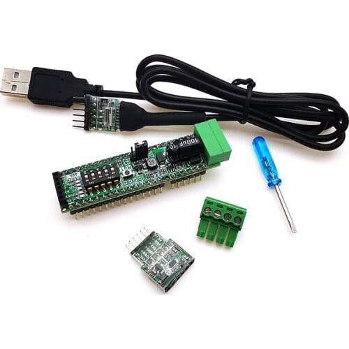 MD Nano485 12V to 48V Bus Powered RS485 422 Transceiver Upgrade Development Board Enhanced Nano R3 For PLC UC-340G USB Cable