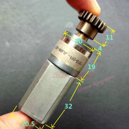 Micro 20mm FF-180 Gear Motor DC 5V-24V 12V 22RPM Mini Slow Speed Reduction Full Metal Gearbox Gear Motor DIY model Robot Car