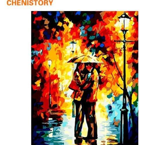 CHENISTORY Landscape DIY Painting By Numbers Lovers Acrylic Paint On Canvas Hand-Painted Figure Abstract Paintings Wall Artwork