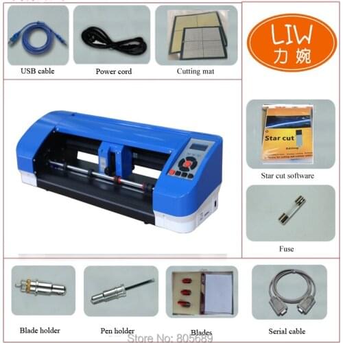 2020 new version red art mini desktop cutting plotter machine - YS380 380mm purple mini art desktop cutting plotter