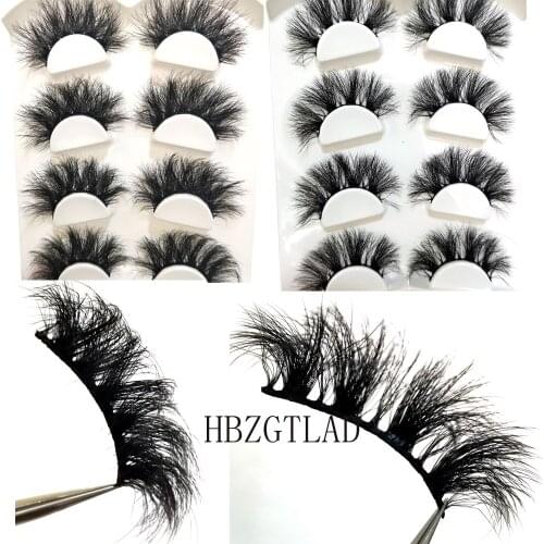 Mink Eyelashes 25mm Lashes Fluffy 3d Mink Lashes Makeup Dramatic Long Natural Eyelashes Wholesale Eyelash Extension Maquillaje