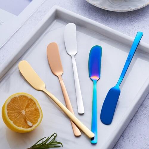 304 Stainless Steel Butter Knife Kitchen Cheese Knife Silver Dessert Tools Butter Knife Jam Spreader Utensil Cheese Board Tools
