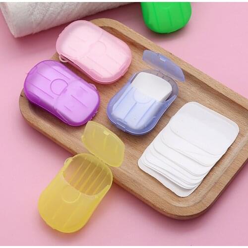 Disposable Piece Soap Paper Portable Cute Boxed Paper Soap Mini Scented Outdoor Travel Soap Slice