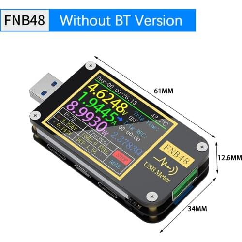 PD Trigger Voltmeter Tester Ammeter Current USB Tester Fast Charging Protocol Capacity Test With Bluetooth-Compatible