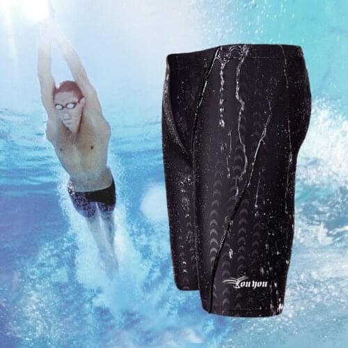 Swimming Trunks Mens Boxer Quick-drying Swimming Trunks Elastic Tight Beach Surfing Swimwear Quick-drying Swim Trunks