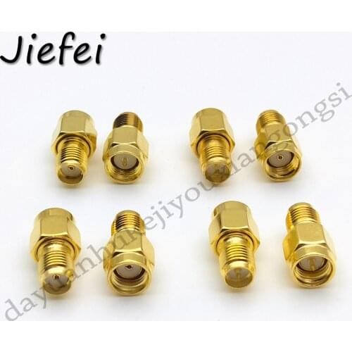 50-500 PCS 4 Type RF SMA Connector RP SMA Female to RP SMA Male Plug Connectors Adapter Gold Plated Straight Coaxial RF Adapters