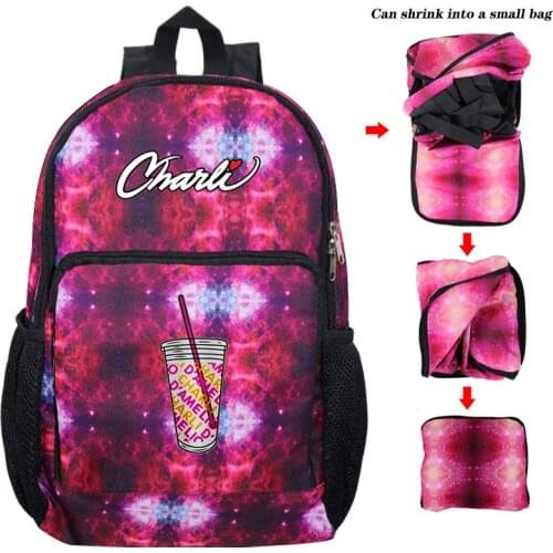 Charli D'Amelio Print Bookbag Folding Packable Backpack Woman Man Daypack Teen Boy Girl Bags Laptop/Travel Bags Machila Escolar
