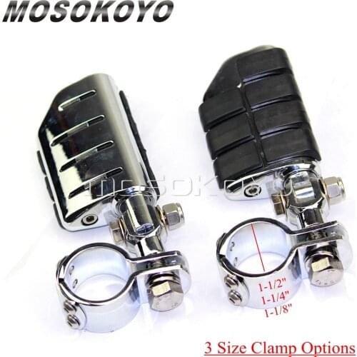 Universal Highway Foot Pegs Footrest Footpegs Motorcycle Engine Guard Mount For Harley Sportster Dyna Softail XL 883/1200 Fatboy