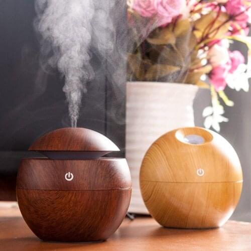 130ml USB Aroma Essential Oil Diffuser Ultrasonic Mist Humidifier Air Purifier 7 Color Change LED Night light for Office Home