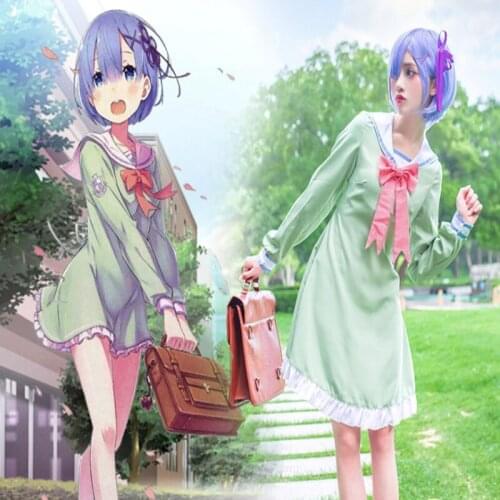 Anime Re: Life a Different World from Zero Ram Rem Cosplay Costume School Uniform Halloween CosplayCostume for Women
