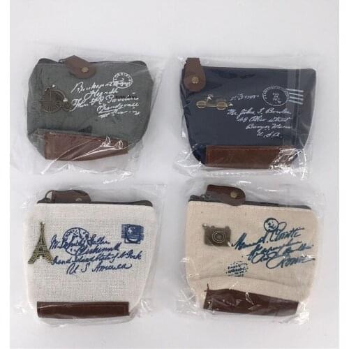 100pcs/lot, 3models, flower coin bag , Canvas Coin Gift BAG Pouch Case ; pocket coin pouch wallet