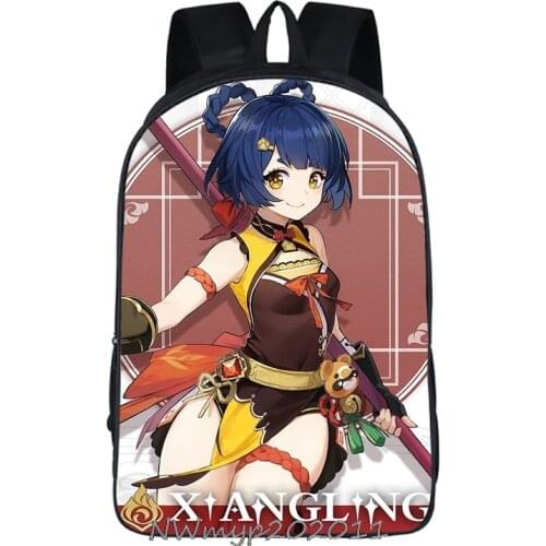 12 inch Game Genshin Impact Mini Kindergarten Backpack Toddler Boys Girls Knapsack Mochila Children Funny Anime Print Rucksack