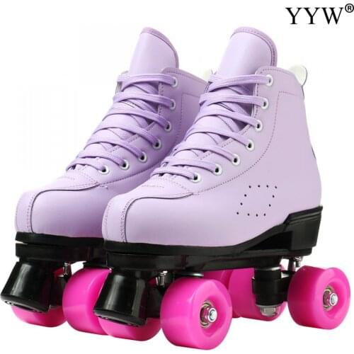 2021 Adult Beginner Quad Roller Skates Flashing Light Up Wheels 4 PU Wheels ABEC-7 Outdoor Women Girls Sneaker Shoes Lightning