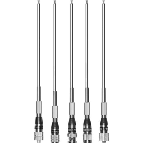 3107 VHF 136-174Mhz Walkie Talkie Antenna Metal Telescopic Antenna High Gain Mast Connector For Two Way Radio BNC/SMA Aerial