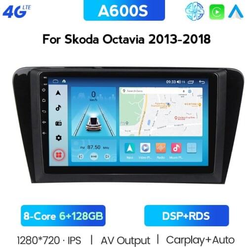 6G+128G Carplay 2 DIN Android 10 Car Radio For Skoda Octavia 3 2013-2018 2din Car Stereo Audio Autoradio Navigation WIFI GPS Map